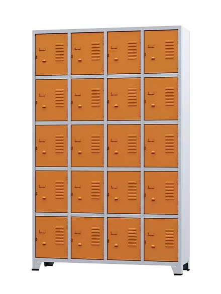 GRP-16 Chapa 24 - Roupeiro de aço 16 Portas | Pitão p/ cadeado