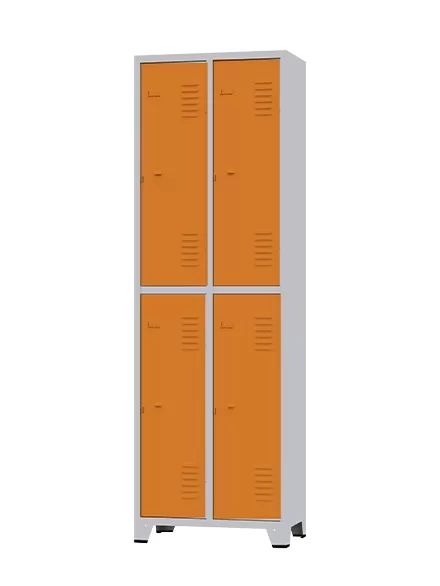 Grp 04 - Roupeiro de Aço 4 Portas | Chapa 26 - Pitão P/ Cadeado