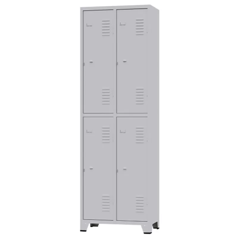 GRP-04 Chapa 22 - Roupeiro De Aço 4 Portas | Pitão P/ Cadeado