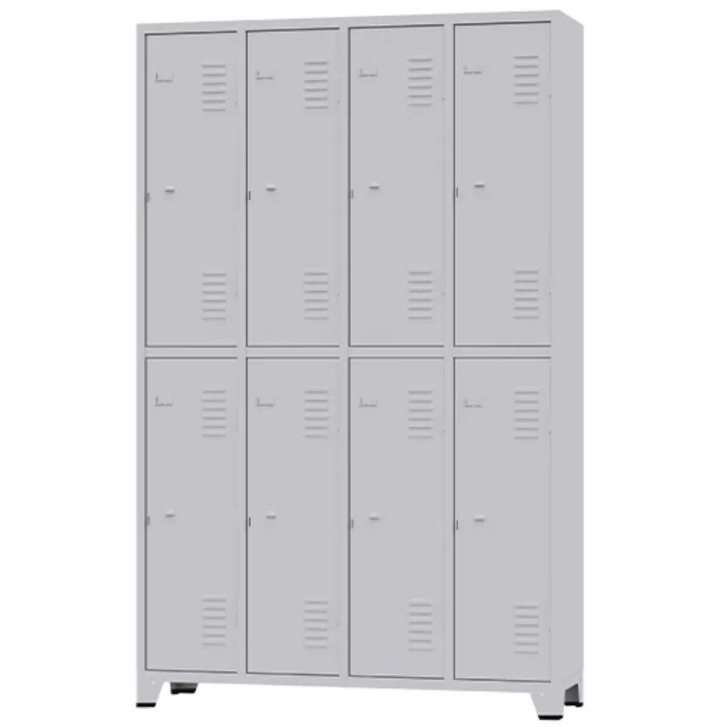 GRP-08 Chapa 24 - Roupeiro De Aço 8 Portas | Pitão P/ Cadeado